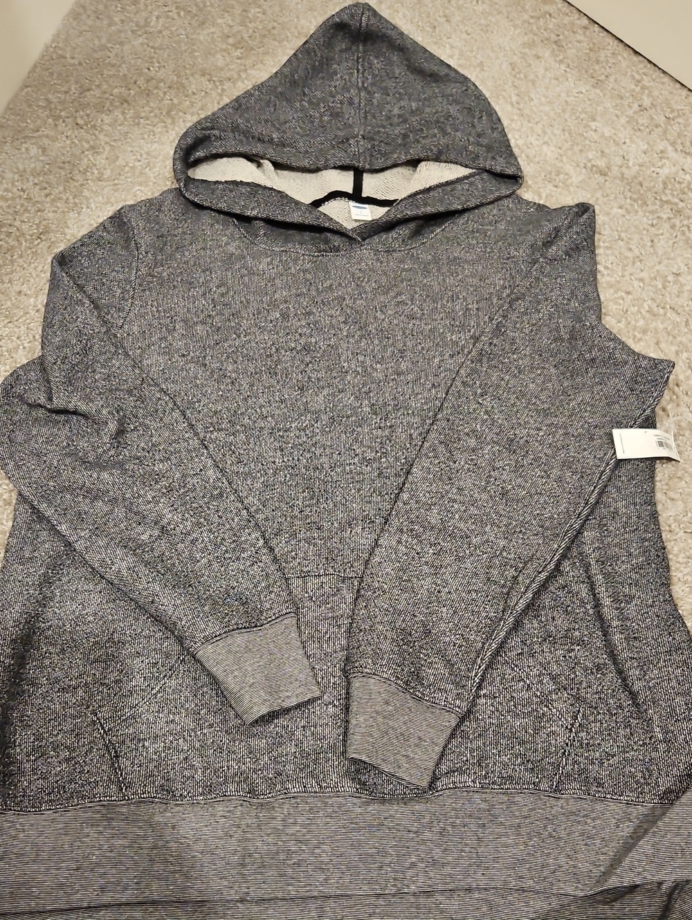 Old Navy Heather Gray Women's Hooded Knit Pullover